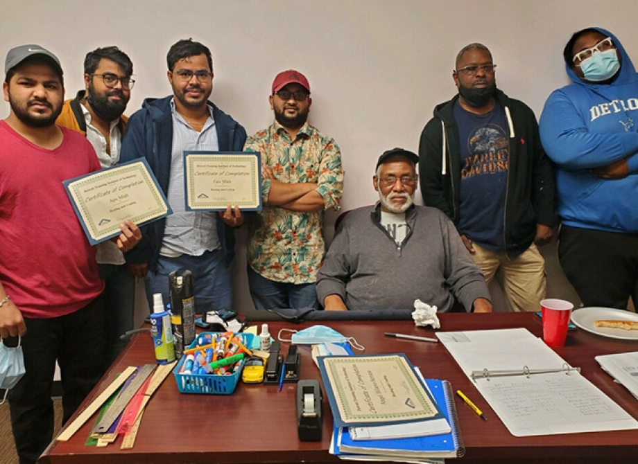 Graduates of Southwest Solution’s recent Earn + Learn skilled-trades class who earned their HVAC certifications.