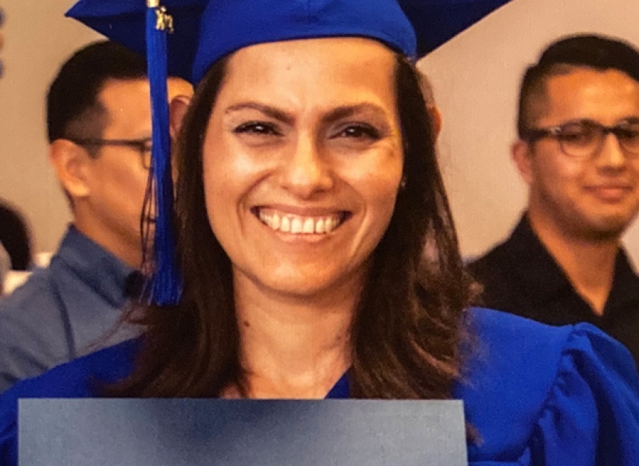 Hilda Vazquez Gomez at graduation